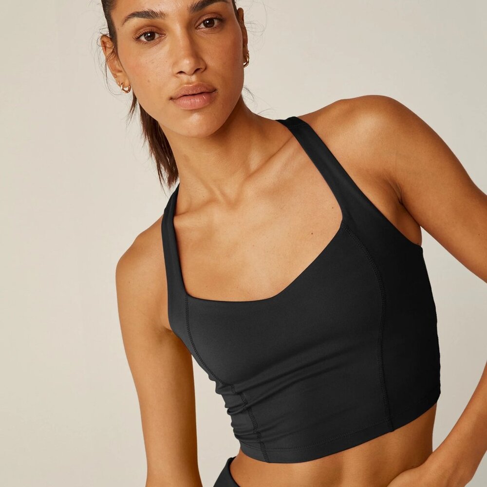 Beyond Yoga POWERBEYOND™ Intensity Racerback Cropped Tank in Black